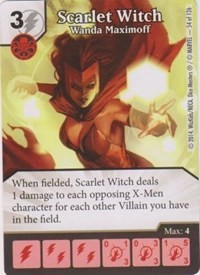 2 x SCARLET WITCH LADY LIBERATOR 74 Deadpool Dice Masters 