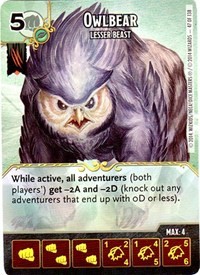 Owlbear Lesser Beast D D Battle For Faerun Dice Masters