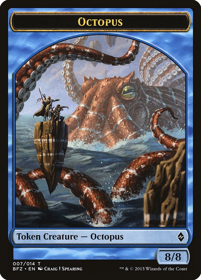 Octopus Token - Battle for Zendikar - Magic: The Gathering