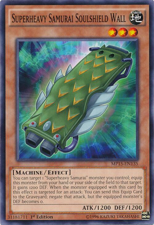 Yu-Gi-Oh! Superheavy Samurai Soulshield Wall Card - NECH-EN011 Common, 1st Edition