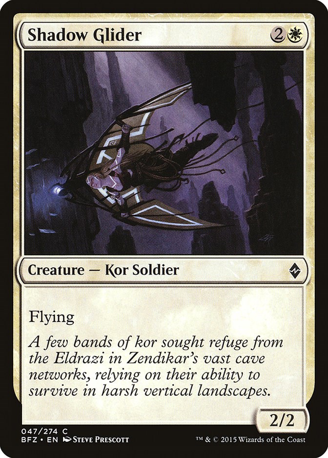 Shadow Glider Battle for Zendikar Magic The Gathering