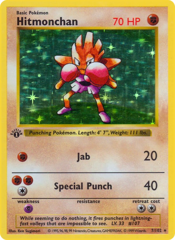 Hitmonchan - Base Set (Shadowless) - Pokemon