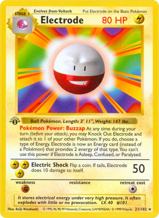 Electrode - Base Set (Shadowless) - Pokemon