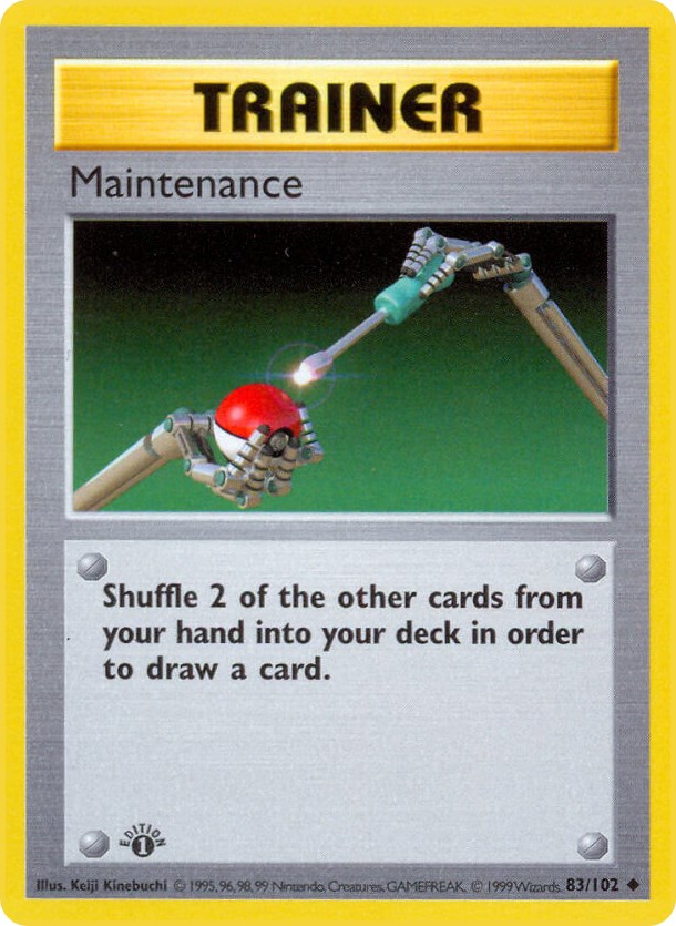 Maintenance card artwork