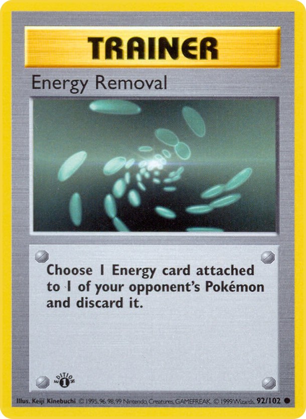 Trainer Energy Removal 119/130 Base Set 2 Pokemon Card NM 