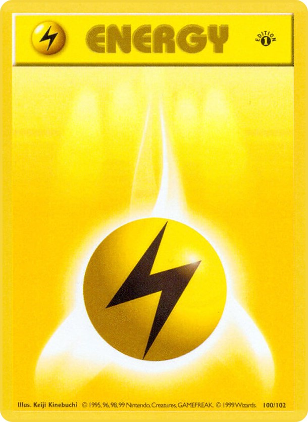 Lightning Energy Base Set (Shadowless) Pokemon