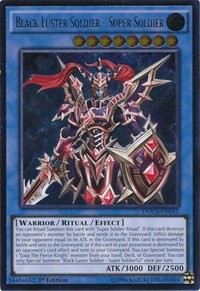 Super Rare Blue Card! Black Luster Soldier! Yu Gi Oh