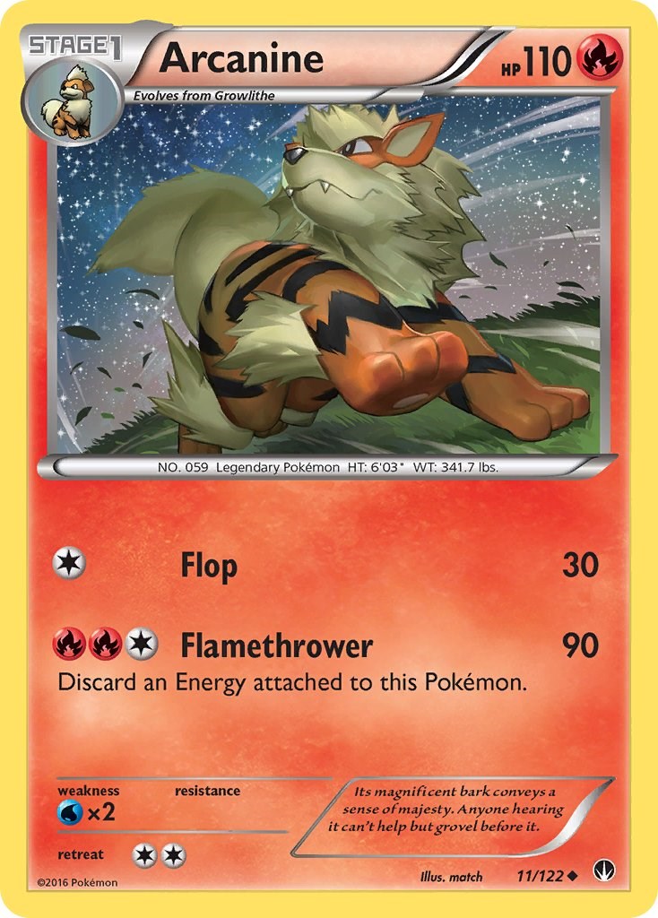 Arcanine card artwork