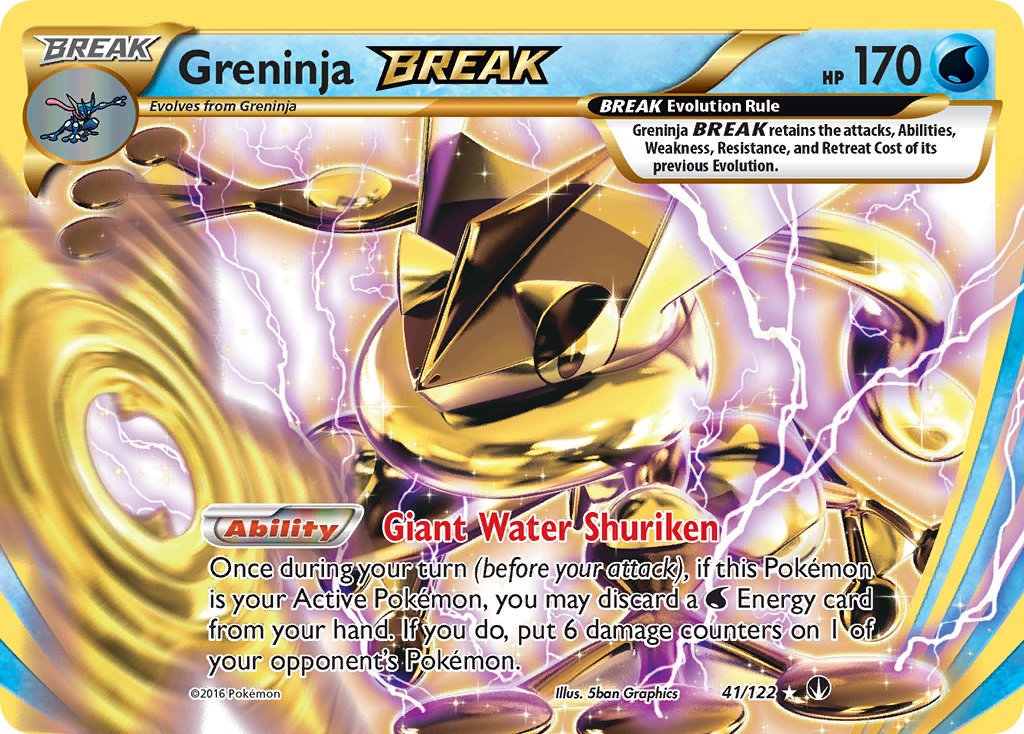 Pokemon Card Ultra Rare NM Greninja BREAK 41/122 BreakPOINT 