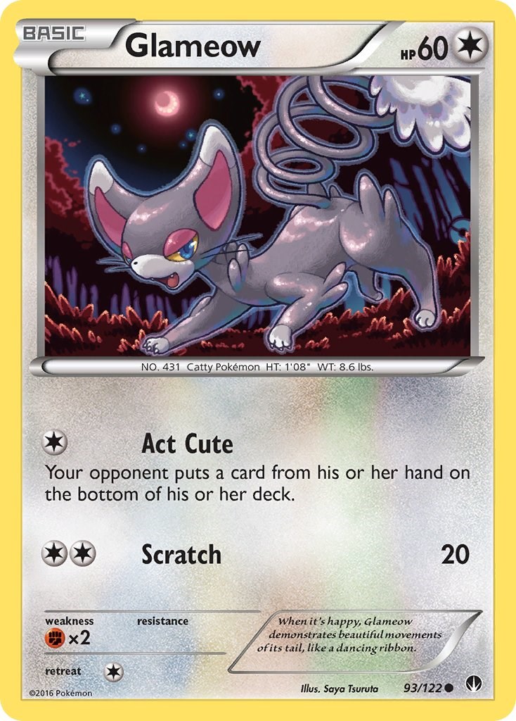 Glameow card artwork