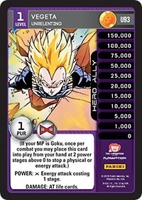 Vegeta - Unrelenting - Panini: Evolution - Dragon Ball Z TCG