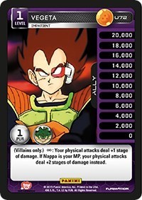 Vegeta - Impatient - Panini: Heroes & Villains - Dragon Ball Z TCG