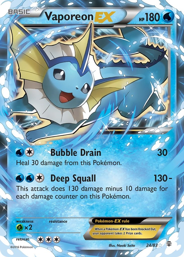 Vaporeon-EX card artwork