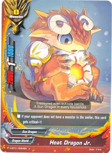 Buddyfight x 4 Heat Dragon Jr. D-BT01/0054EN U English Mint Future Card 