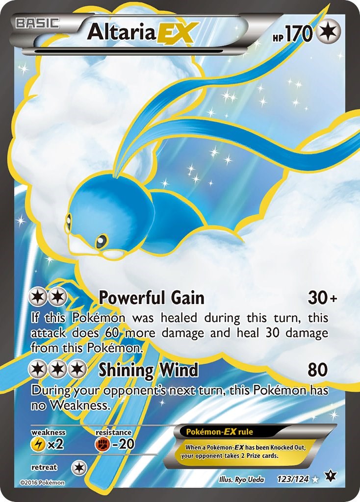 PL Pokemon ALTARIA EX Card FATES COLLIDE Set 83/124 XY X and Y Ultra Rare PLAYED 