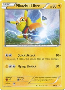 Pikachu Libre (14 - Non-Holo) card artwork
