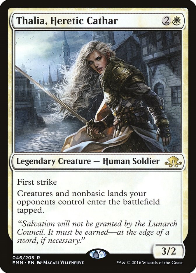 Thalia, Heretic Cathar Eldritch Moon Magic The Gathering