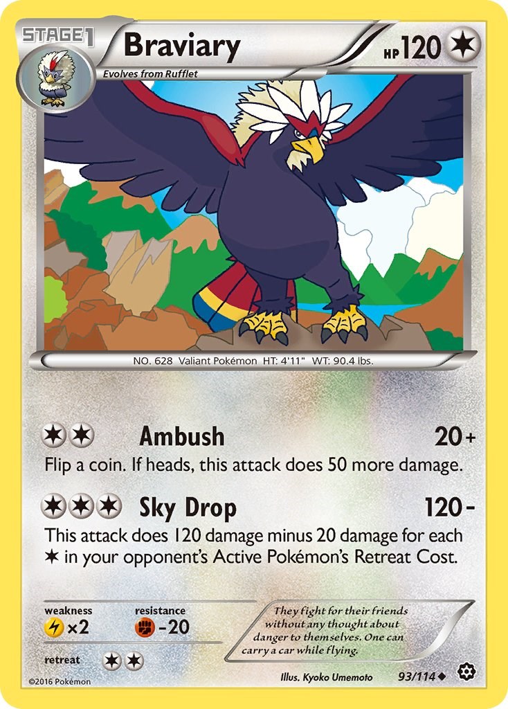 Braviary - XY - Steam Siege - Pokemon