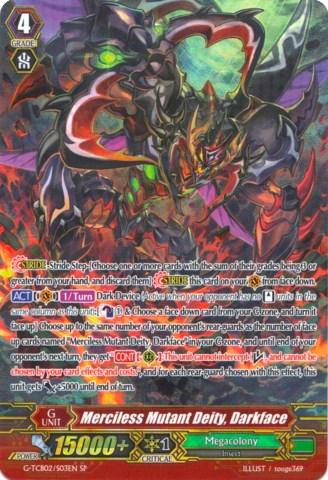 Merciless Mutant Deity Darkface Sp G Tcb02 The Genius Strategy Merciless Mutant Deity Darkface Sp G Tcb02 The Genius Strategy