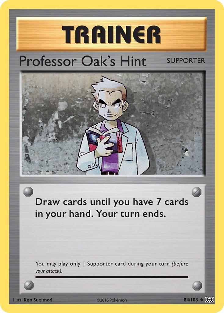 Professor Oak's Hint card artwork