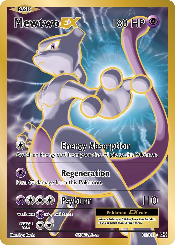 M Cyber Mewtwo Ex Pokemon Card 