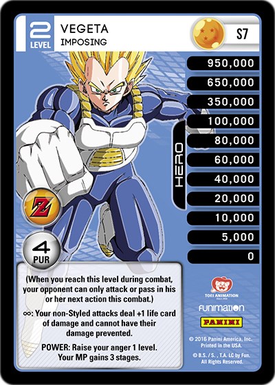 Vegeta - Imposing (High Tech Foil) - Panini: Awakening - Dragon Ball Z TCG