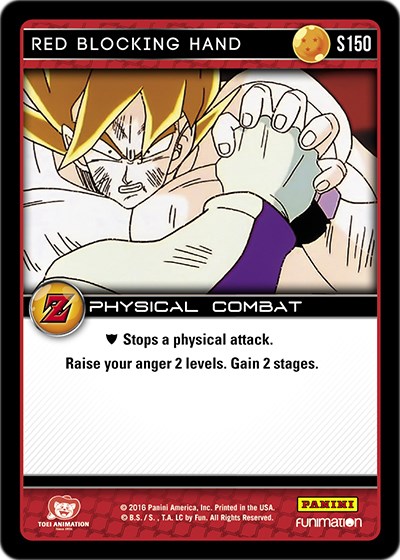 Red Blocking Hand - Panini: Awakening - Dragon Ball Z TCG