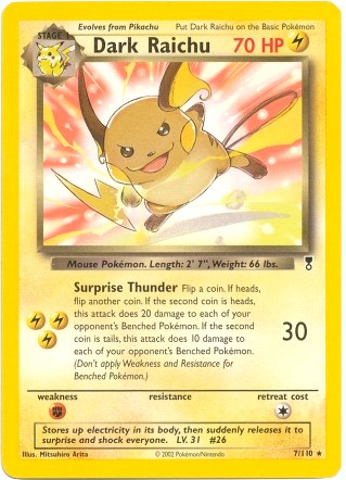 Dark Raichu card artwork