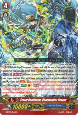 Storm Dominator, Commander Thavas - Divine Dragon Caper - Cardfight ...