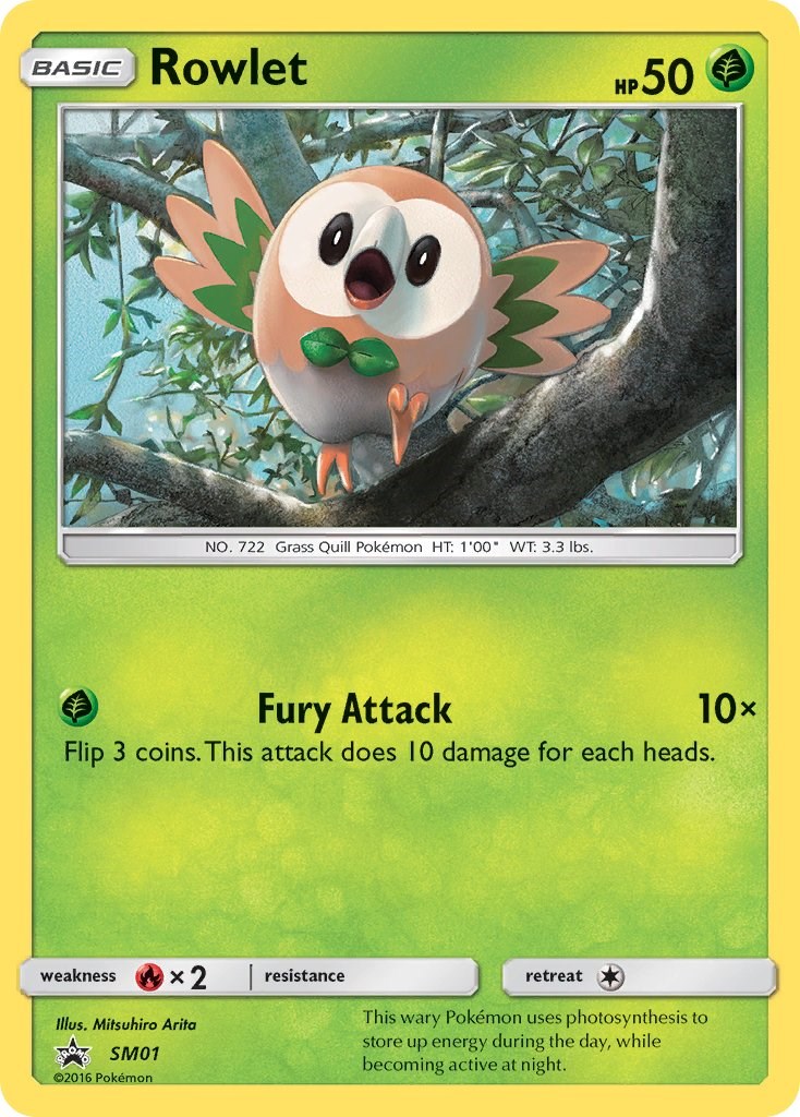 Rowlet card artwork