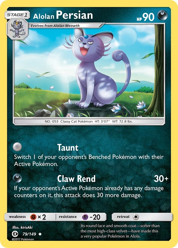 Alolan Persian card artwork