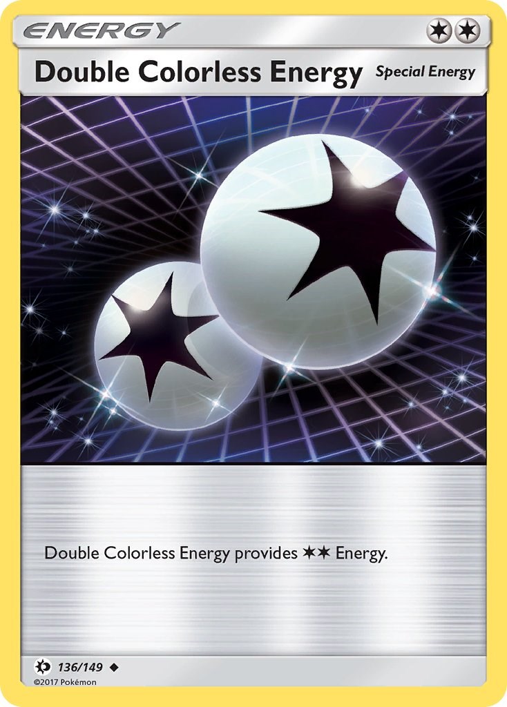 Pokemon DOUBLE COLORLESS ENERGY 124/130 UNCOMMON NM CARD   BASE SET 2 