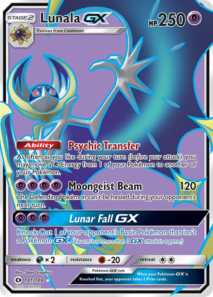 Lunala Solgaleo GX Custom Made Holo Pokemon Cards 