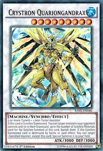 RATE-EN046 Crystron Quariongandrax Ultra Rare mixed Edition Nr Mint YuGiOh Card 