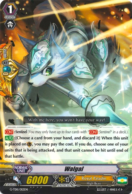 Walgal - G-TD11: Divine Knight of Heavenly Decree - Cardfight Vanguard