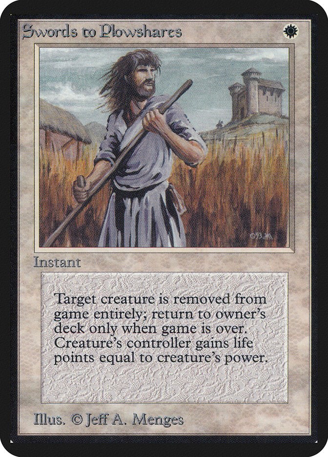Swords to Plowshares Alpha Edition Magic The Gathering