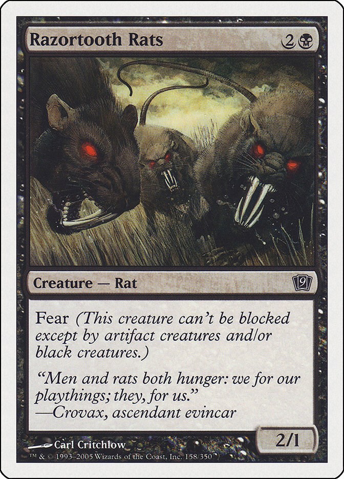 Razortooth Rats - 9th Edition - Magic: The Gathering