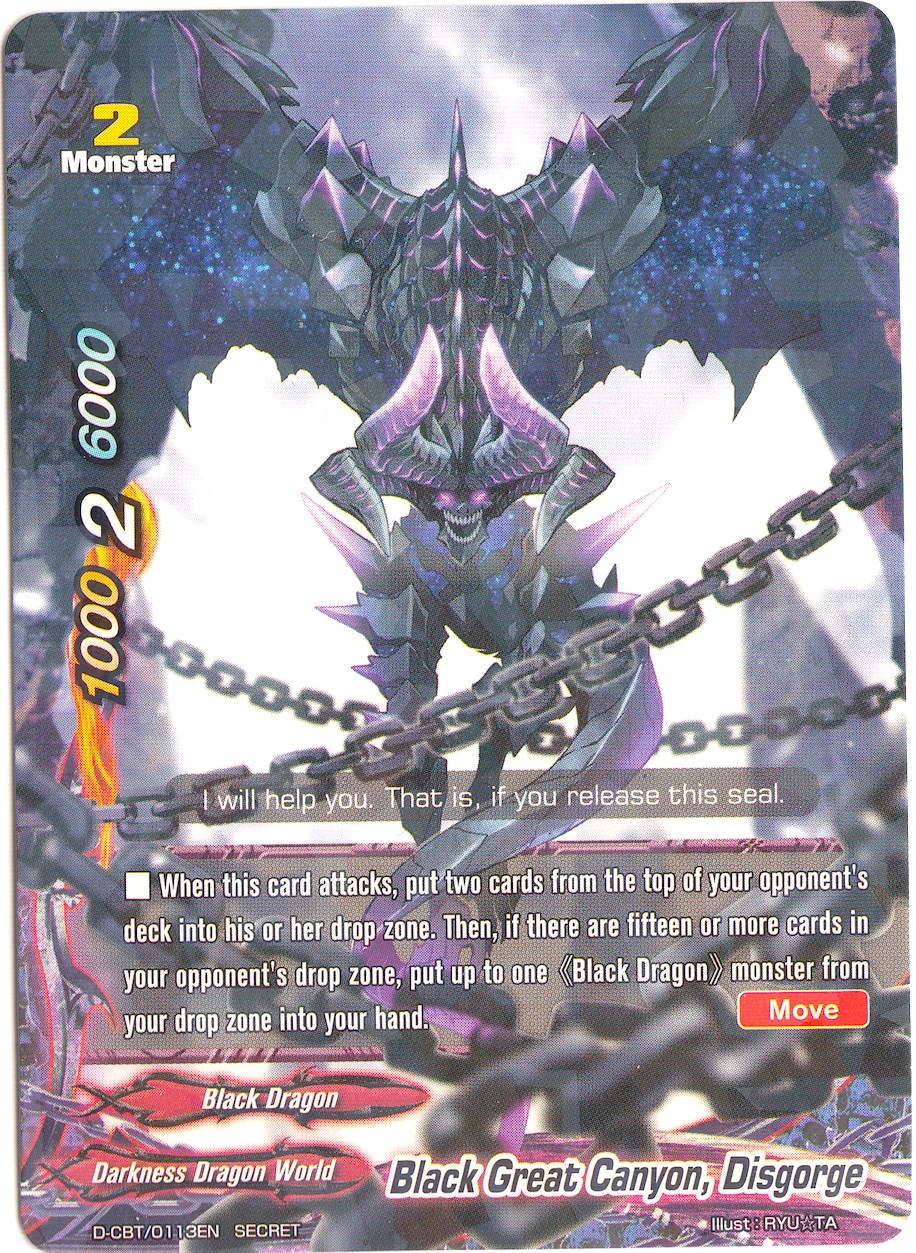 Black Great Canyon, Disgorge - Dragon Fighters - Future Card BuddyFight