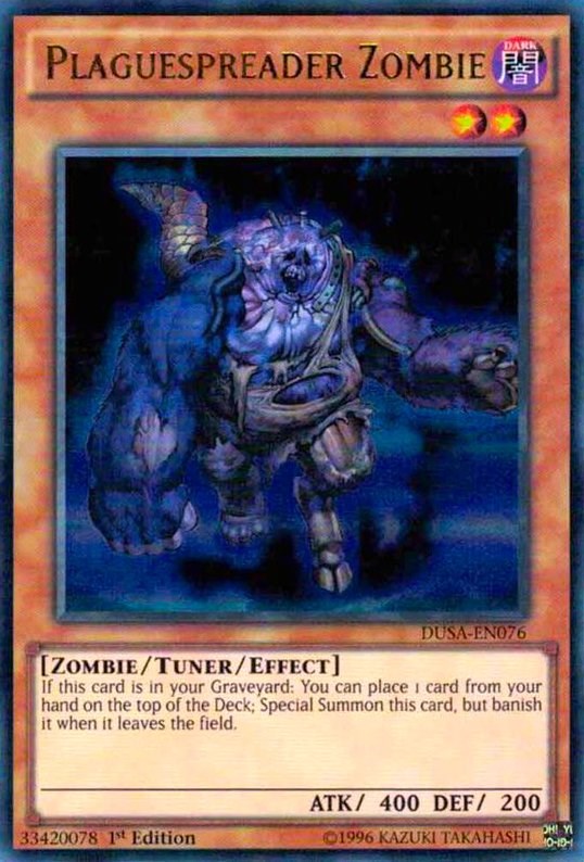 Plaguespreader Zombie DUSA-EN076 Ultra Rare Yu-Gi-Oh Card English 1st Mint New 
