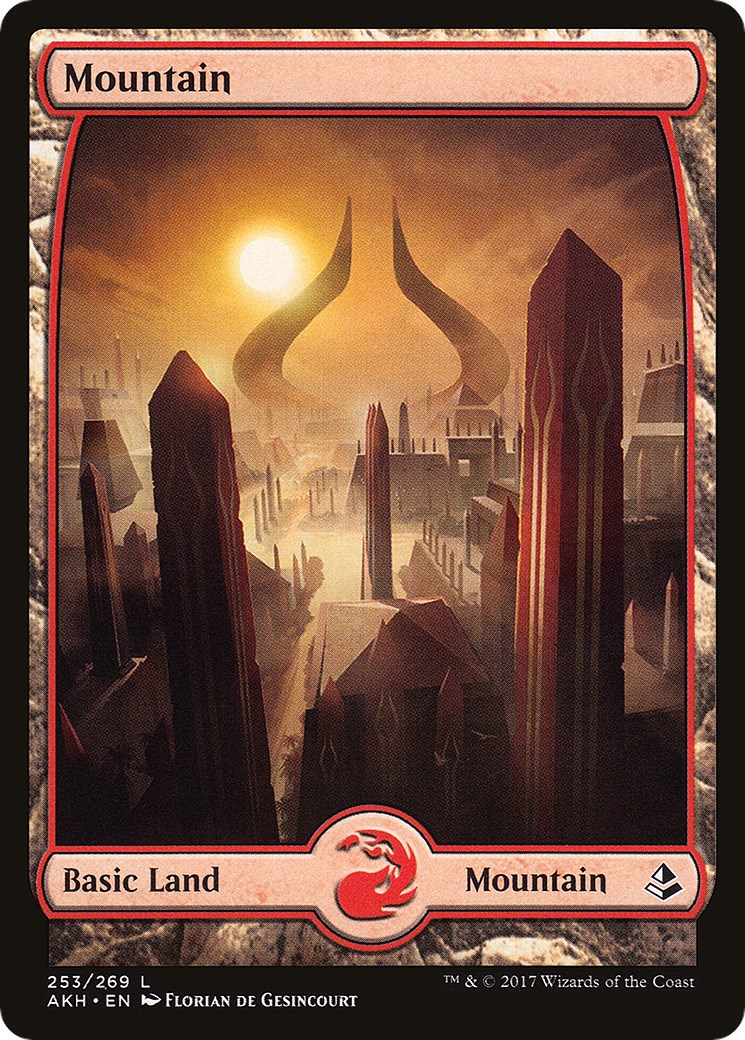 Mountain (253) Full Art Amonkhet Magic The Gathering