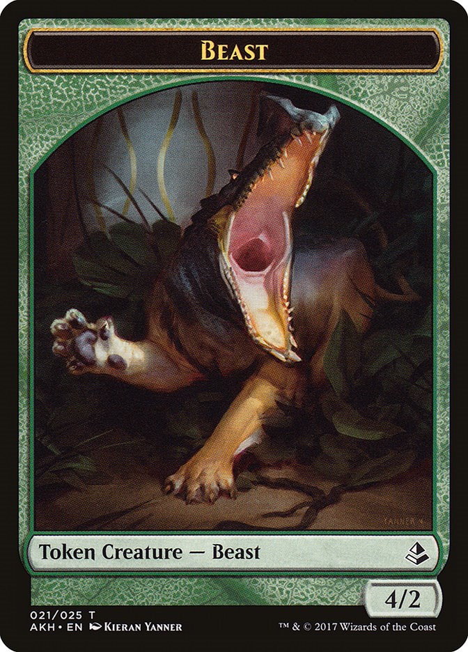 Beast Token - Amonkhet - Magic: The Gathering