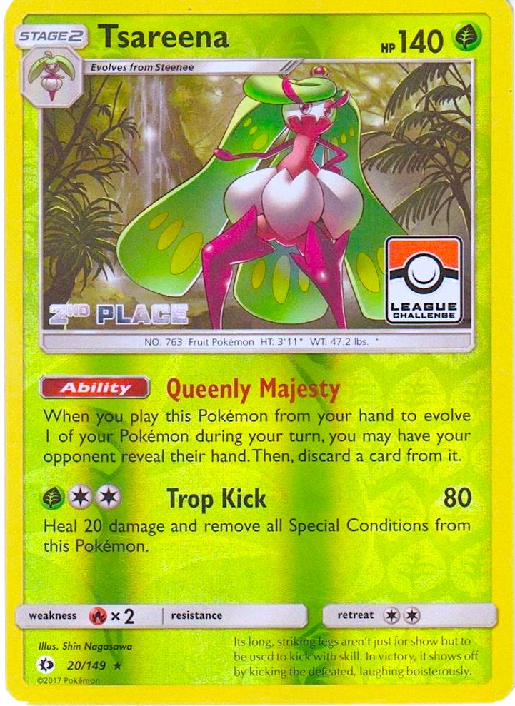 Tsareena - 20/149 (League Challenge) [2nd Place] card artwork