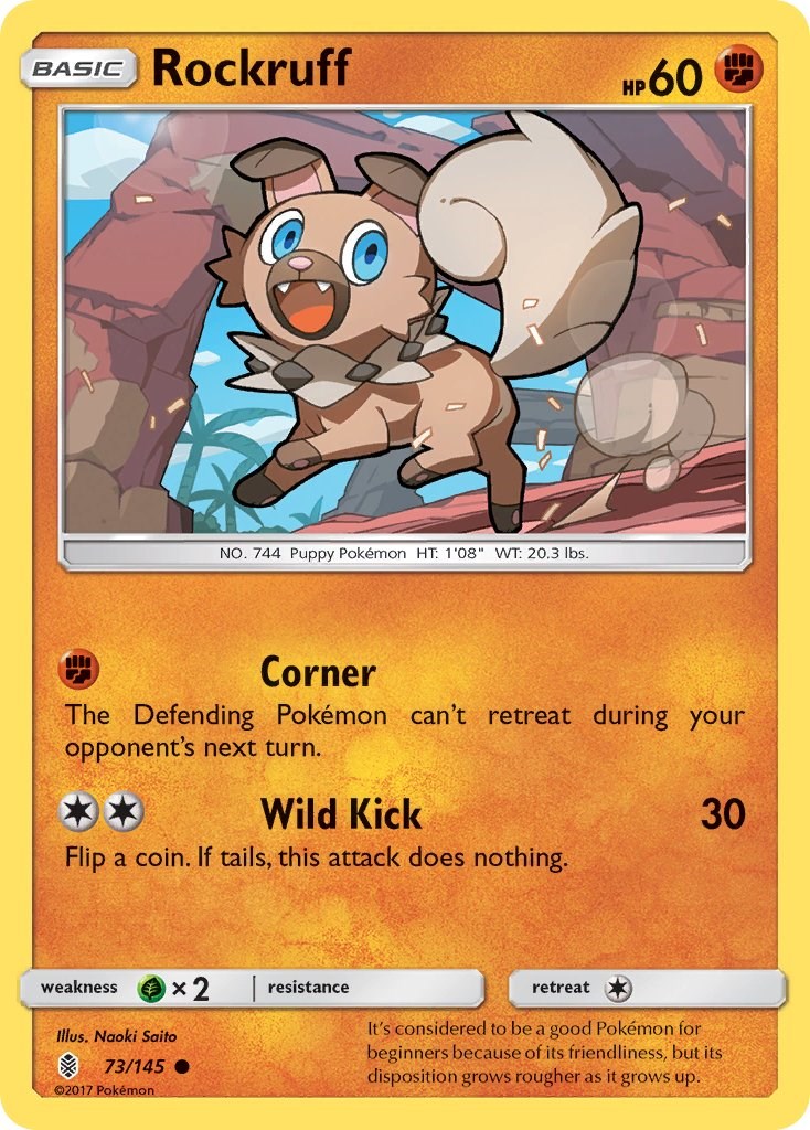 Rockruff card artwork