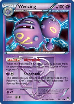 Weezing card artwork