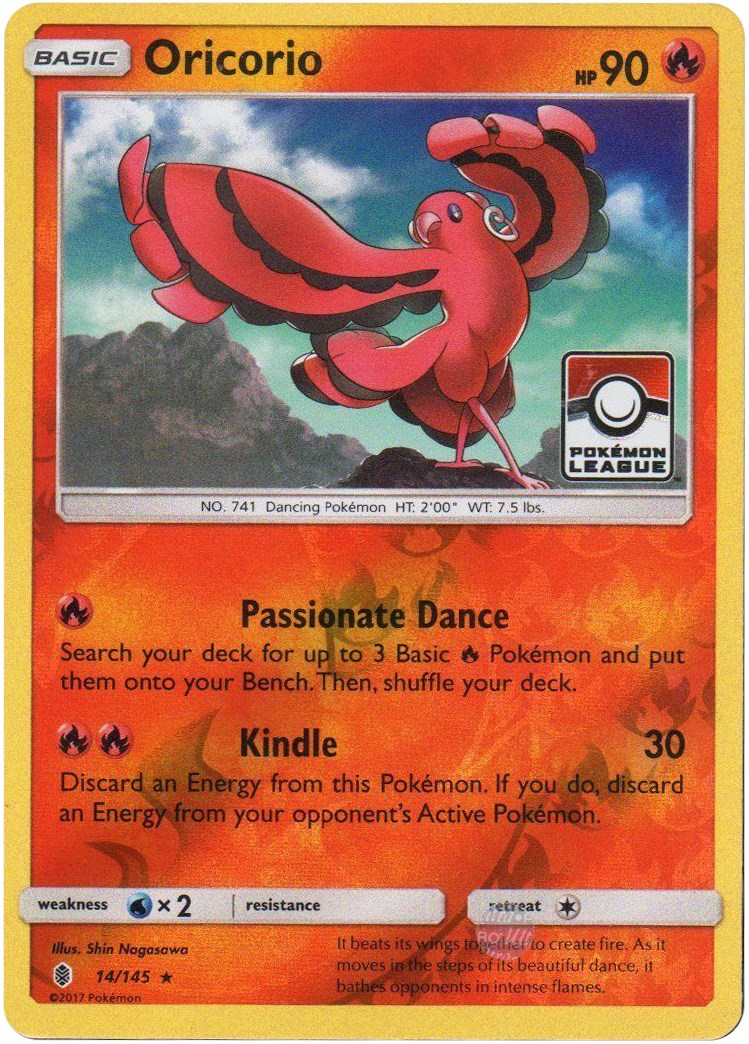 Oricorio - 14/145 (Pokemon League) card artwork
