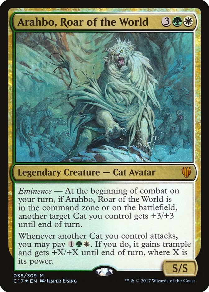 Oversize - Mythic Rare Magic Commander 2017-1x Arahbo Roar of the World 