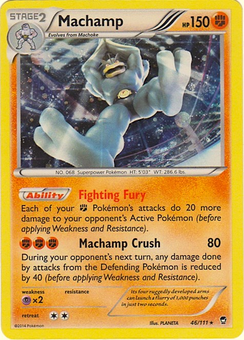 Machamp - 46/111 (Cosmos Holo) card artwork