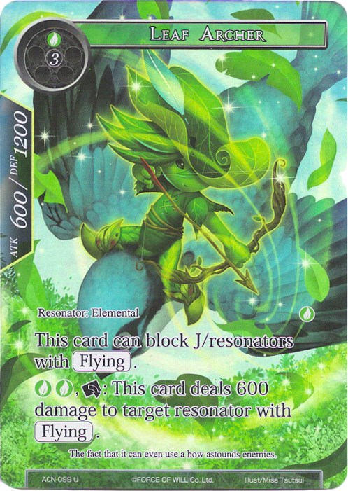 Leaf Archer (Full Art) - Ancient Nights - Force of Will