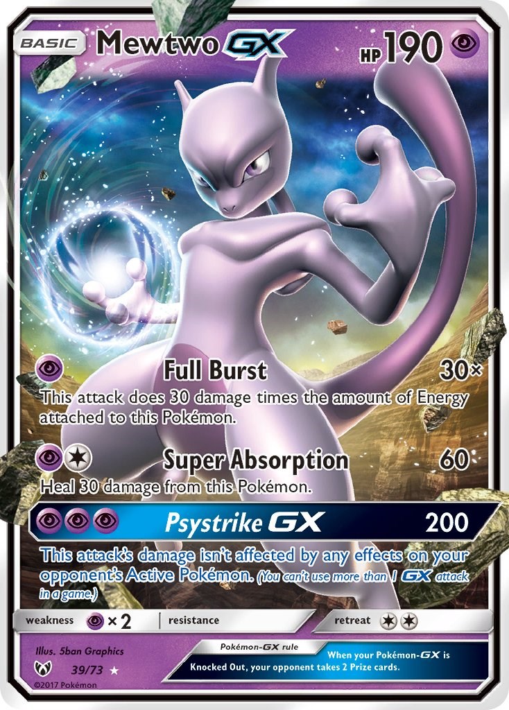 ② POKEMON CARTE + POCHETTE _ MEWTWO GX3973 — Jeux de cartes à