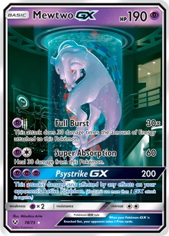 Mewtwo GX Alt Art Gold Metal Pokemon Card 